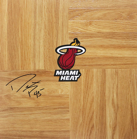Dexter Pittman Miami Heat Signed Autographed Basketball Floorboard