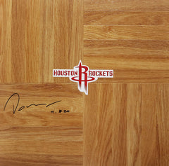 Donatas Motiejunas Houston Rockets Signed Autographed Basketball Floorboard