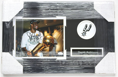 David Robinson San Antonio Spurs Signed Autographed 22" x 14" Framed Trophy Photo