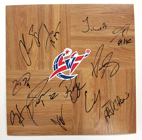 Washington Wizards 2013-14 Team Signed Autographed Basketball Floorboard