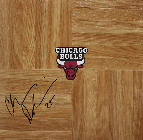 Chris Duhon Chicago Bulls Signed Autographed Basketball Floorboard