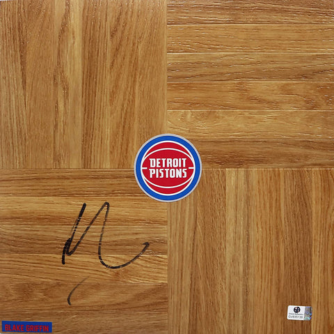 Blake Griffin Detroit Pistons Signed Autographed Basketball Floorboard Global COA