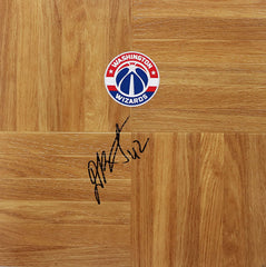 Davis Bertans Washington Wizards Signed Autographed Basketball Floorboard