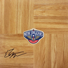 E'Twaun Moore New Orleans Pelicans Signed Autographed Basketball Floorboard