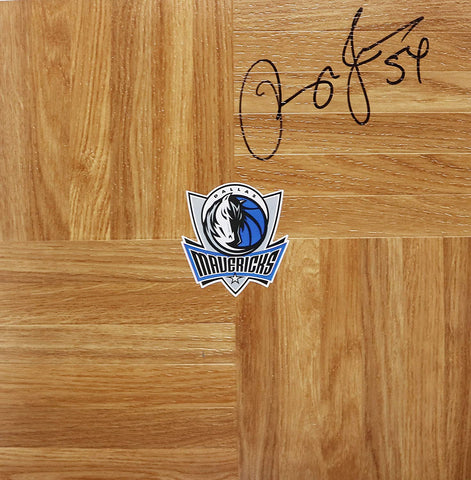 Popeye Jones Dallas Mavericks Signed Autographed Basketball Floorboard