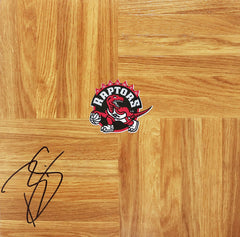 Bismack Biyombo Toronto Raptors Signed Autographed Basketball Floorboard