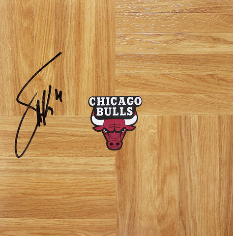 Stacey King Chicago Bulls Signed Autographed Basketball Floorboard