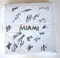 Miami Marlins 2012 Team Autographed Signed MacGregor Baseball Base AI COA Reyes Johnson