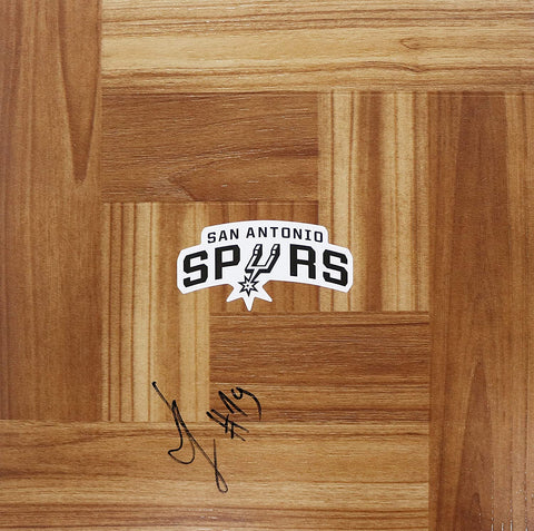 Luka Samanic San Antonio Spurs Signed Autographed Basketball Floorboard