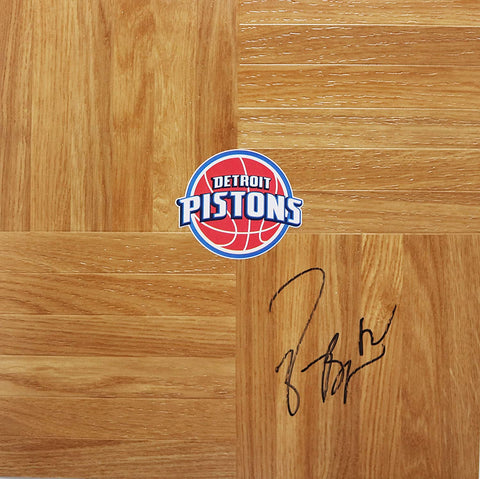 Will Bynum Detroit Pistons Signed Autographed Basketball Floorboard