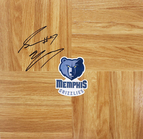 Sam Young Memphis Grizzlies Signed Autographed Basketball Floorboard