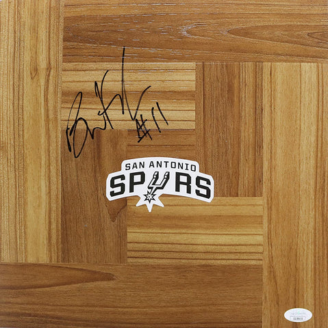 Bryn Forbes San Antonio Spurs Signed Autographed Basketball Floorboard JSA COA