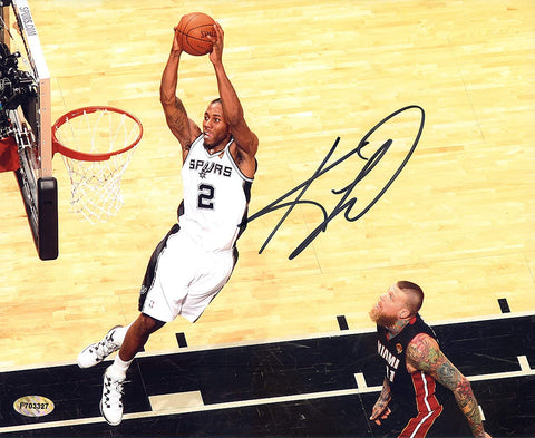 Kawhi Leonard San Antonio Spurs Signed Autographed 8" x 10" Two Handed Dunk Photo Authenticated Ink COA