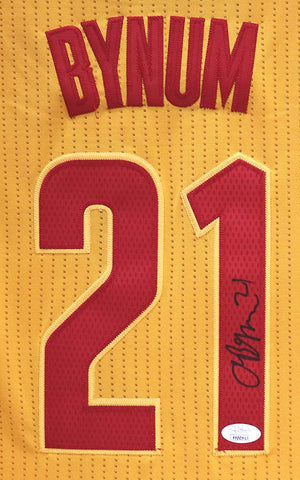 Andrew Bynum Cleveland Cavaliers Signed Autographed Yellow #21 Jersey JSA COA