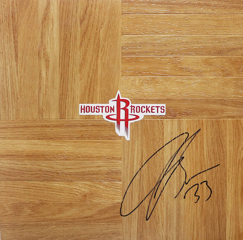 Corey Brewer Houston Rockets Signed Autographed Basketball Floorboard