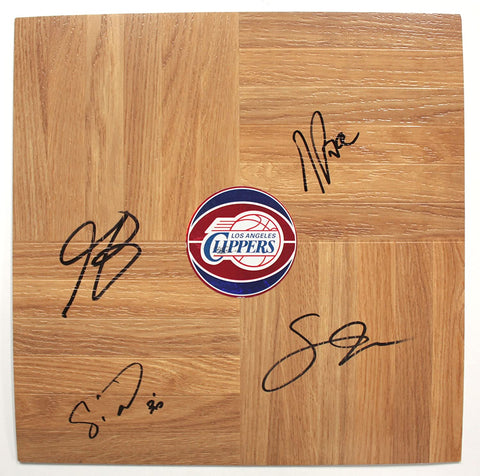 Los Angeles Clippers 2014-15 Team Autographed Signed Basketball Floorboard Round Logo