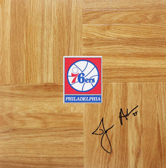 James Anderson Philadelphia 76ers Signed Autographed Basketball Floorboard