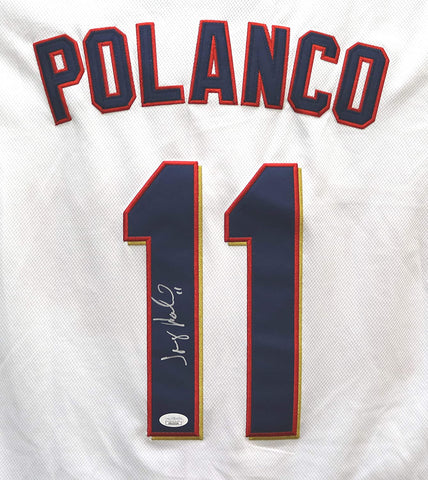 Jorge Polanco Minnesota Twins Signed Autographed White #11 Jersey JSA COA
