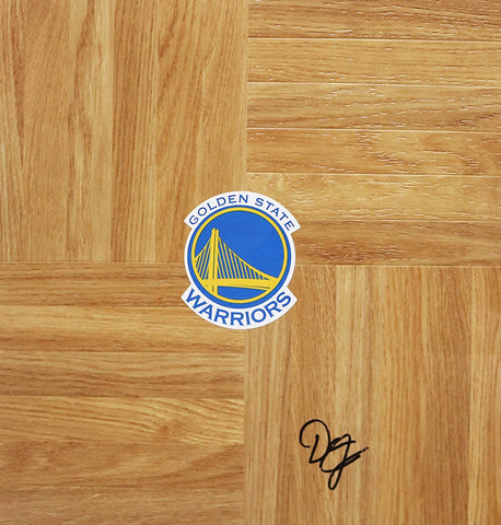 Damian Jones Golden State Warriors Signed Autographed Basketball Floorboard