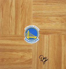 Damian Jones Golden State Warriors Signed Autographed Basketball Floorboard