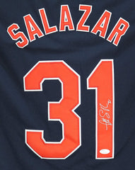 Danny Salazar Cleveland Indians Signed Autographed Blue #31 Jersey JSA COA
