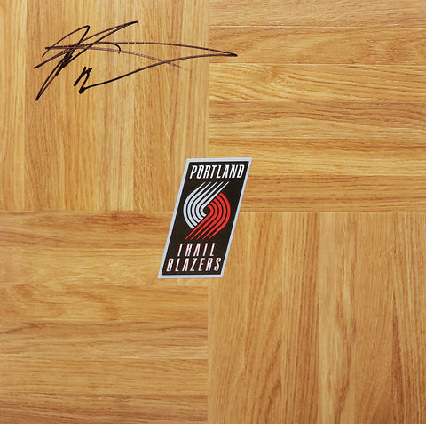 Mark Bryant Portland Trail Blazers Signed Autographed Basketball Floorboard