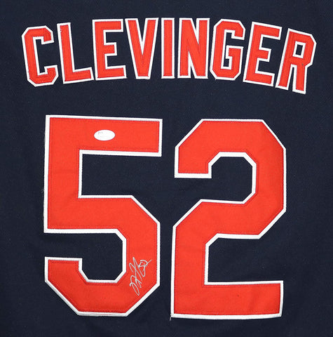 Mike Clevinger Cleveland Indians Signed Autographed Blue #52 Jersey JSA COA