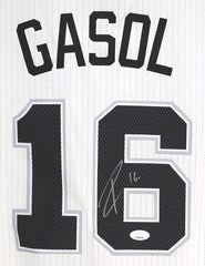 Pau Gasol San Antonio Spurs Signed Autographed White #16 Jersey JSA COA