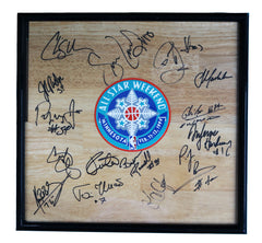 Autographed Basketball Floorboards