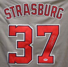 Stephen Strasburg Washington Nationals Signed Autographed Gray #37 Jersey PSA COA