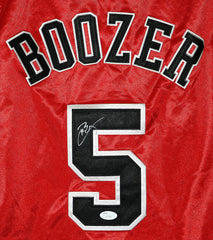 Carlos Boozer Chicago Bulls Signed Autographed Red #5 Jersey Size 50 JSA COA