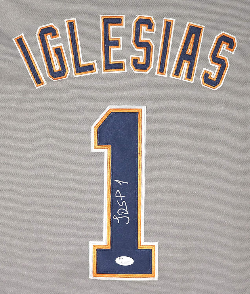 Jose Iglesias Detroit Tigers Signed Autographed Gray #1 Jersey JSA COA –