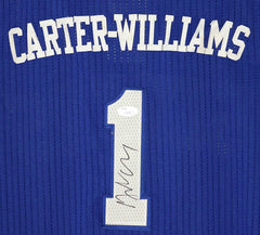 Michael Carter-Williams Philadelphia 76ers Signed Autographed Blue #1 Jersey JSA COA