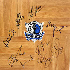 Dallas Mavericks 2014-15 Team Autographed Signed Basketball Floorboard