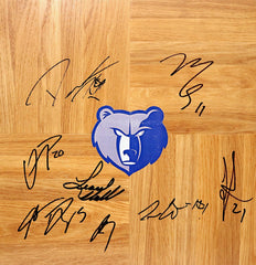 Memphis Grizzlies 2012-13 Team Signed Autographed Basketball Floorboard Mike Conley