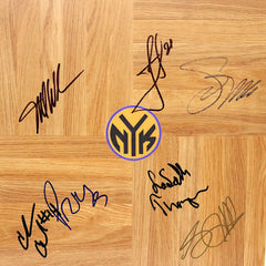 New York Knicks 2012-13 Team Signed Autographed Basketball Floorboard Iman Shumpert