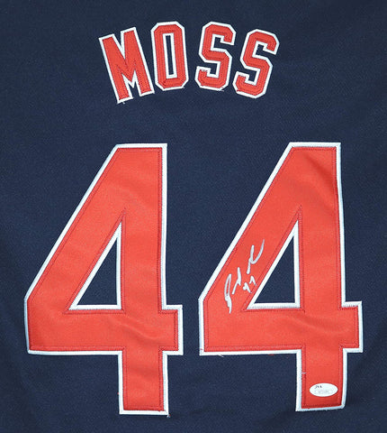 Brandon Moss Cleveland Indians Signed Autographed Blue #44 Jersey JSA COA
