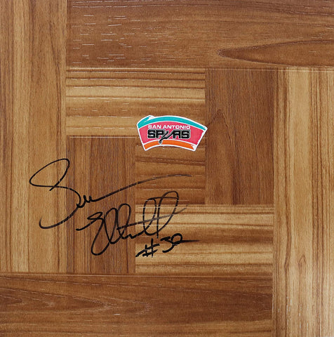 Sean Elliott San Antonio Spurs Signed Autographed Basketball Floorboard