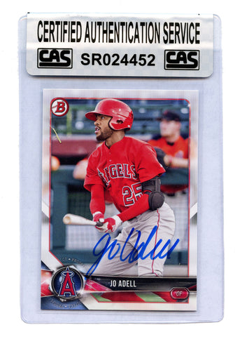 Jo Adell Los Angeles Angels Signed Autographed 2018 Bowman Prospects #BP136 Baseball Card CAS Certified