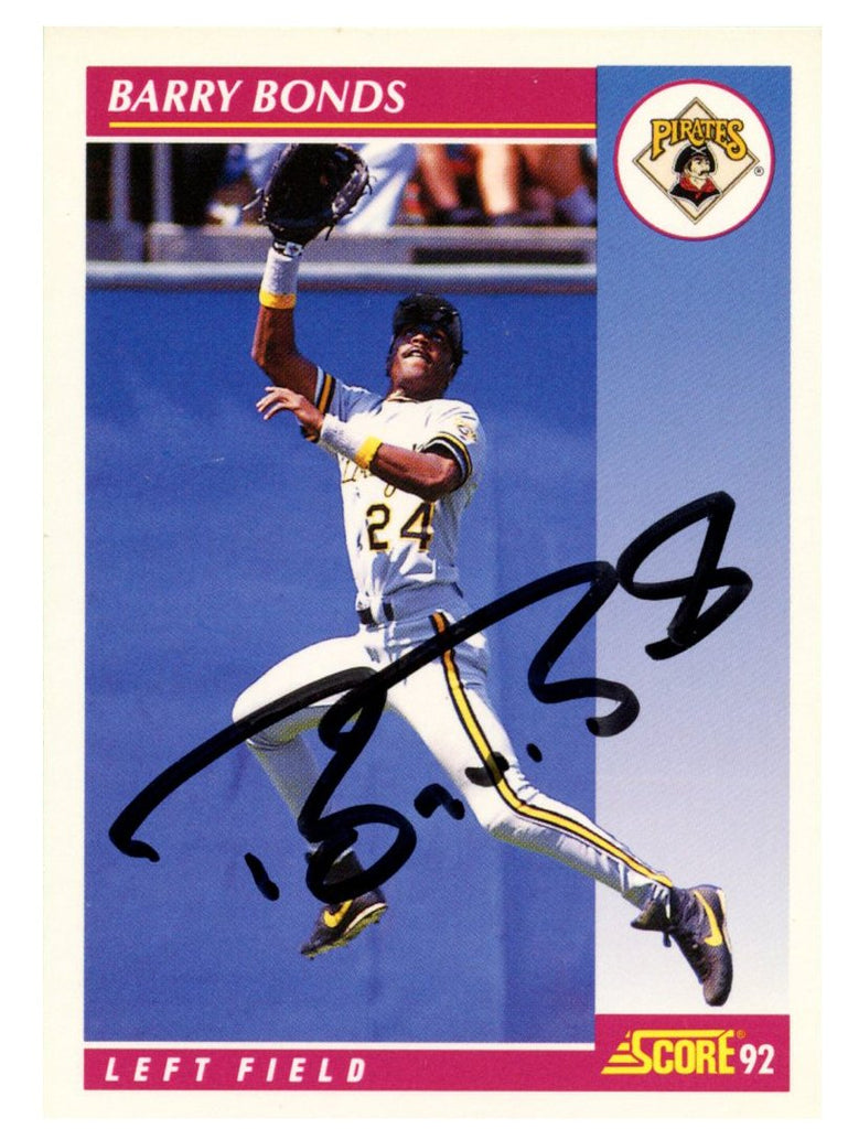 Barry Bonds Pittsburgh Pirates Signed Autographed 1992 Baseball Card –