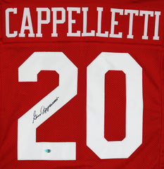 Gino Cappelletti Boston Patriots Signed Autographed Red #15 Custom Jersey