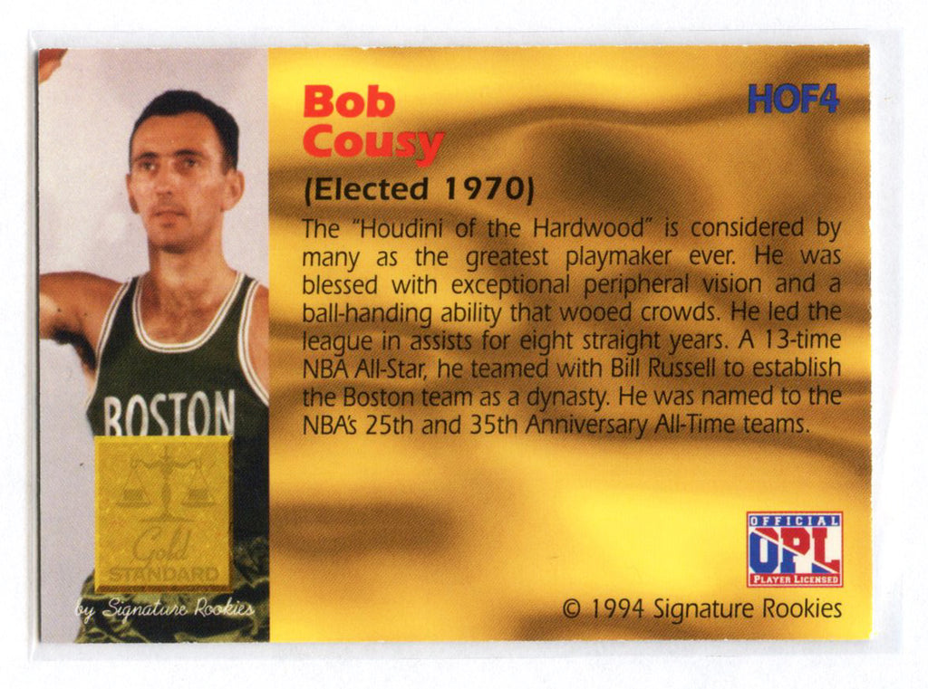 Bob Cousy Boston Celtics Autographed 6x NBA Finals Champion