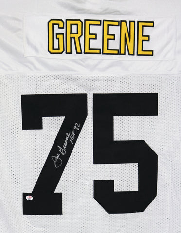 Mean Joe Greene Pittsburgh Steelers Signed Autographed White #75 Jersey PAAS COA