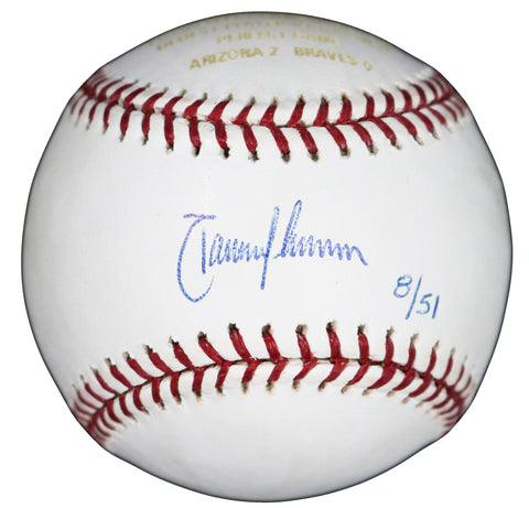 Randy Johnson Arizona Diamondbacks Signed Autographed Rawlings Official Major League Engraved Perfect Game Baseball Steiner COA with Display Holder