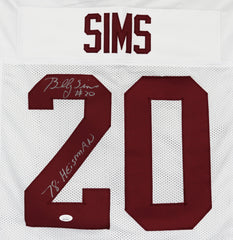 Billy Sims Oklahoma Sooners Signed Autographed White #20 Custom Jersey JSA Witnessed COA