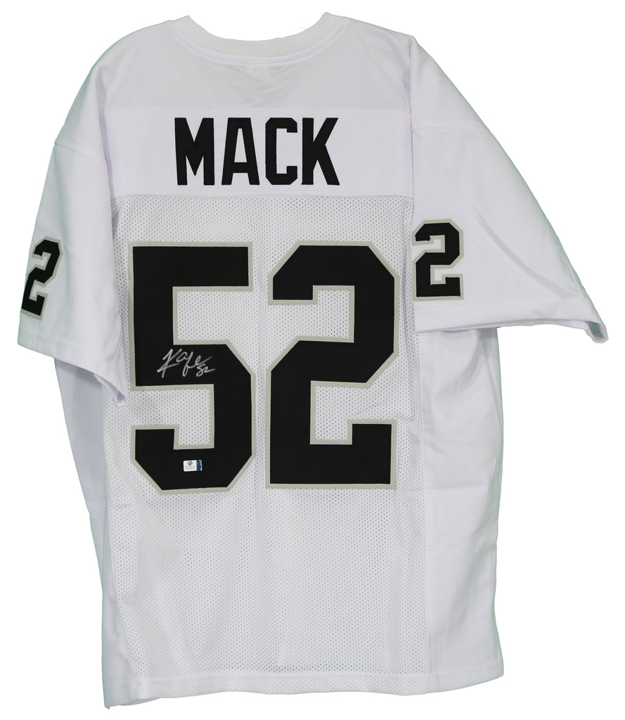 Khalil Mack Oakland Raiders Signed Autographed White #52 Custom