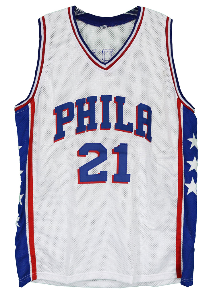 Joel Embiid Autographed Philadelphia 76ers White Nike Basketball