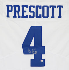 Dak Prescott Dallas Cowboys Signed Autographed White #4 Jersey PAAS COA
