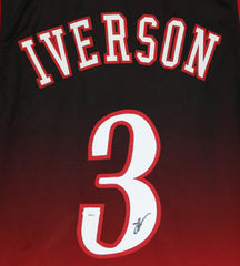 Allen Iverson Philadelphia 76ers Signed Autographed Fadeaway #3 The Answer Custom Jersey JSA COA
