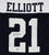 Ezekiel Elliott Dallas Cowboys Signed Autographed Blue Throwback #21 Custom Jersey Global COA